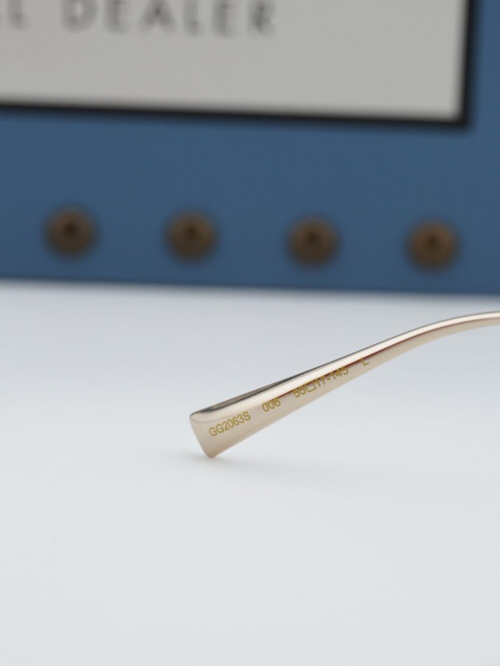 Gucci GG2063S 006 Cat Eye Sunglasses - Shiny Endura Gold/Clear - Picture 6 of 10